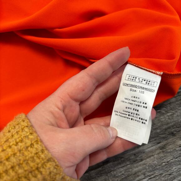 Louis Castel Orange Gray Mens XL 1/4 Button Performance Golf Stretch Polo Mens - Picture 5 of 10